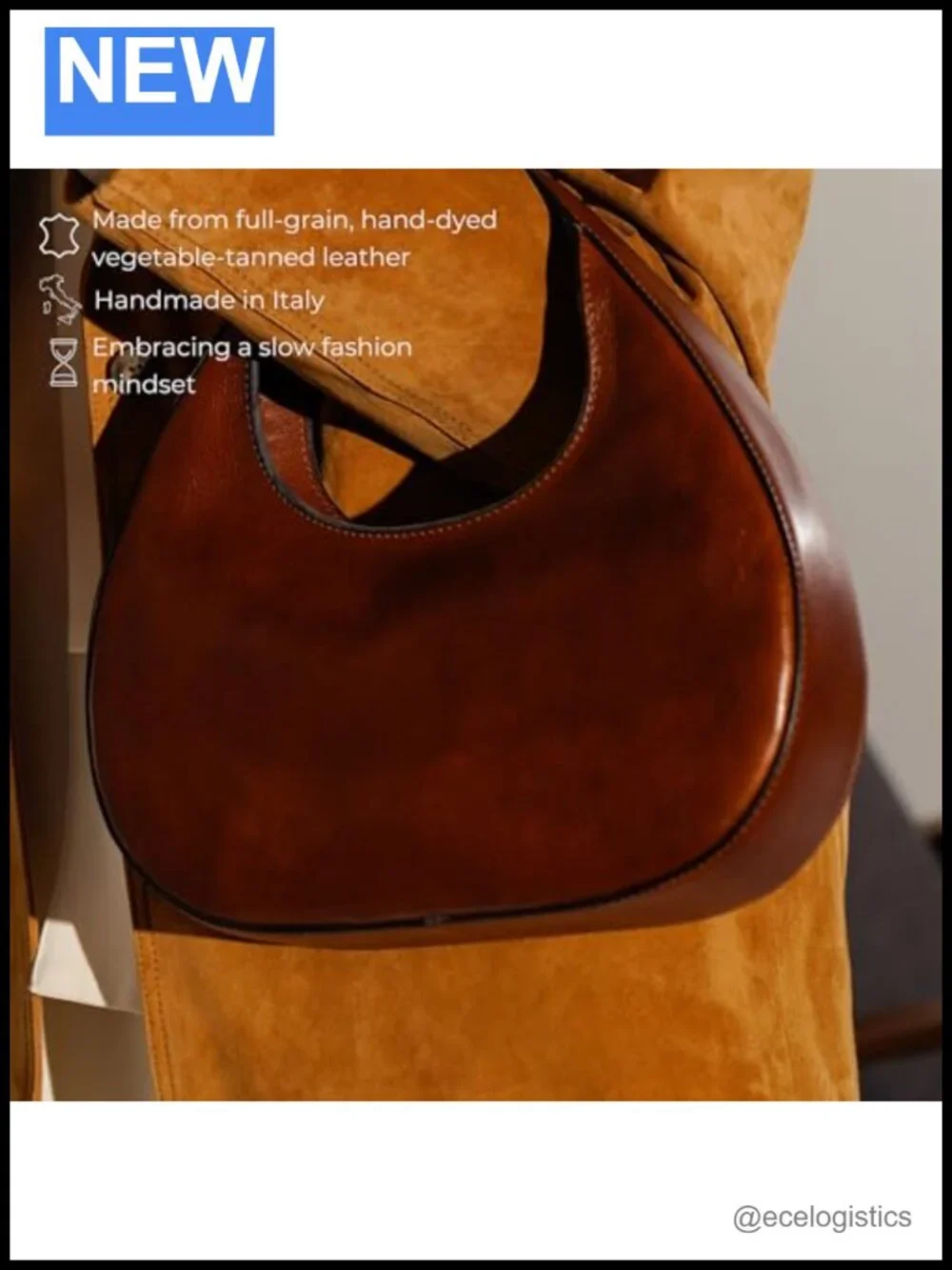 Vintage Leather Top Handle Hobo Handbag - Full-Grain Cowhide Purse - Timeless